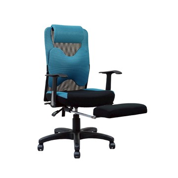 台灣製造 SGS認證 海莉大蝴蝶枕 透氣辦公椅-藍（50*60*117cm）_廠商直送