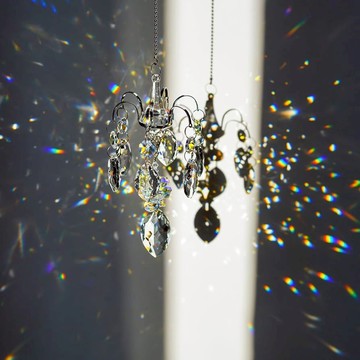 【台灣熱銷】太陽捕手 水晶吊飾 風鈴 居家掛件 陽光收集器光影彩虹開運水晶禮物窗戶解壓變色捕光球聖誕節捕夢網 汽車掛件