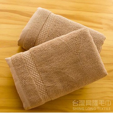 【台灣興隆毛巾】美國棉雅痞雙股加厚毛巾 雅痞金 (2條毛巾組)