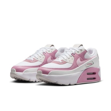NIKE 休閒鞋 女鞋 運動鞋 氣墊 厚底 AIR MAX 90 LV8 白粉 FD4328-110 (3W5757)