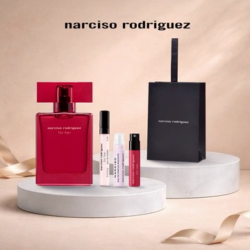 生日快樂🎉官方直營【NARCISO RODRIGUEZ】for her 同名淡香精 馥郁版30ml｜贈4ml小香+針管組🎁木質花香麝香調🌸牡羊座女神禮物推薦❤️ 母親節禮物💝