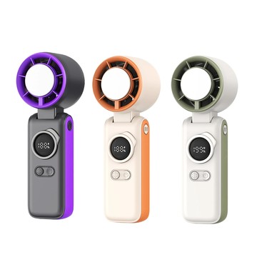 JDTECH 199檔半導體冰敷風扇JF208 手持渦輪製冷風扇 (掛脖/折疊桌扇 3600mAh大電量 隨身風扇)