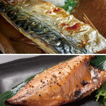 【小川漁屋】經典鮮魚雙享組(挪威薄鹽鯖魚10片+竹筴魚切片10片)