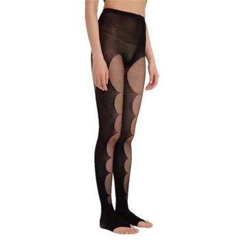 性感綴珠釘珠鉚釘弧形圓形網狀網襪 分趾踩腳解構連褲襪絲襪