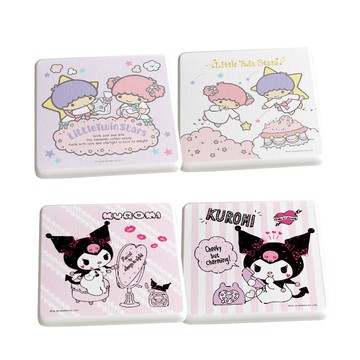 三麗鷗 Sanrio 硬式珪藻土吸水杯墊 (2入組) 雙子星 酷洛米 少女心 【5ip8】KU0003