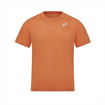 Asics [2031E355-800] 男女 T恤 運動上衣 休閒短袖 亞洲版 橘