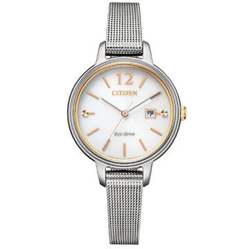 CITIZEN星辰錶 EW2449-83A  光動能優雅女錶/白面 31mm｜樂天領券現折★全館特惠中★指定刷卡回饋10%