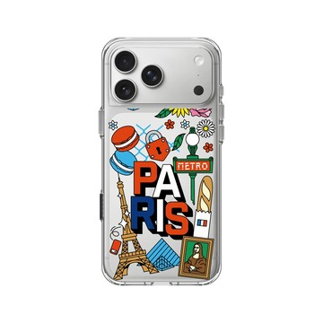 iPhone 17 Pro Max Clear Case（相機按鈕） 透明 - City Collection 城市系列 - 巴黎