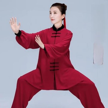 荼梧太極服女2023春秋新款高端女裝小和山比賽表演太極拳練功服男