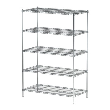 【dayneeds】荷重型 120x60x180公分五層電鍍(鎖管)波浪架