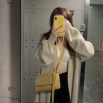 秋冬裝2025年新款韓風chic小眾毛衣外套針織開衫女裝春秋百搭長款