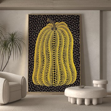 快速出貨 【可開發票】草間彌生的南瓜樓梯間掛畫 畫客廳裝飾畫 畫巨幅落地畫 畫入戶玄關畫 畫大尺寸