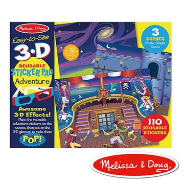美國瑪莉莎 Melissa & Doug 可重複貼 3D 冒險王
