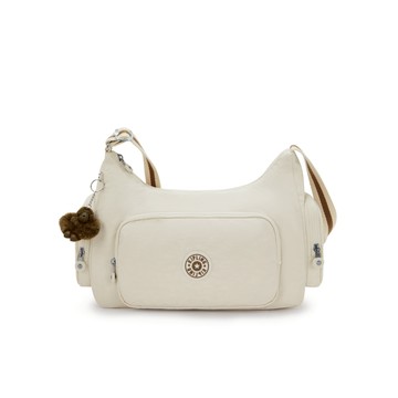 『牛角包』沙米色輕巧多袋肩背包-GABBINA