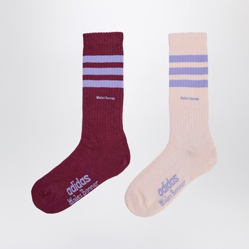 Set of two cotton blend socks