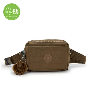 卡其綠多層兩用隨身斜背包-ABANU MULTI