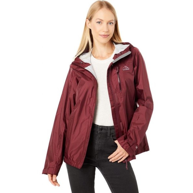 burgundy rain jacket women's