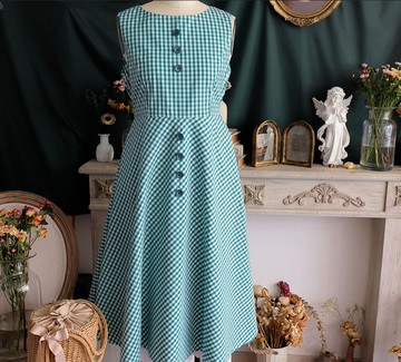 【手工製作】中式復古背心裙連衣裙