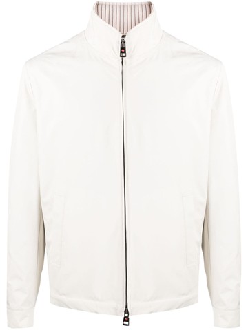 Kired - cashmere-lined zipped bomber jacket - men - Cashmere/Polyester - 48 - Neutrals