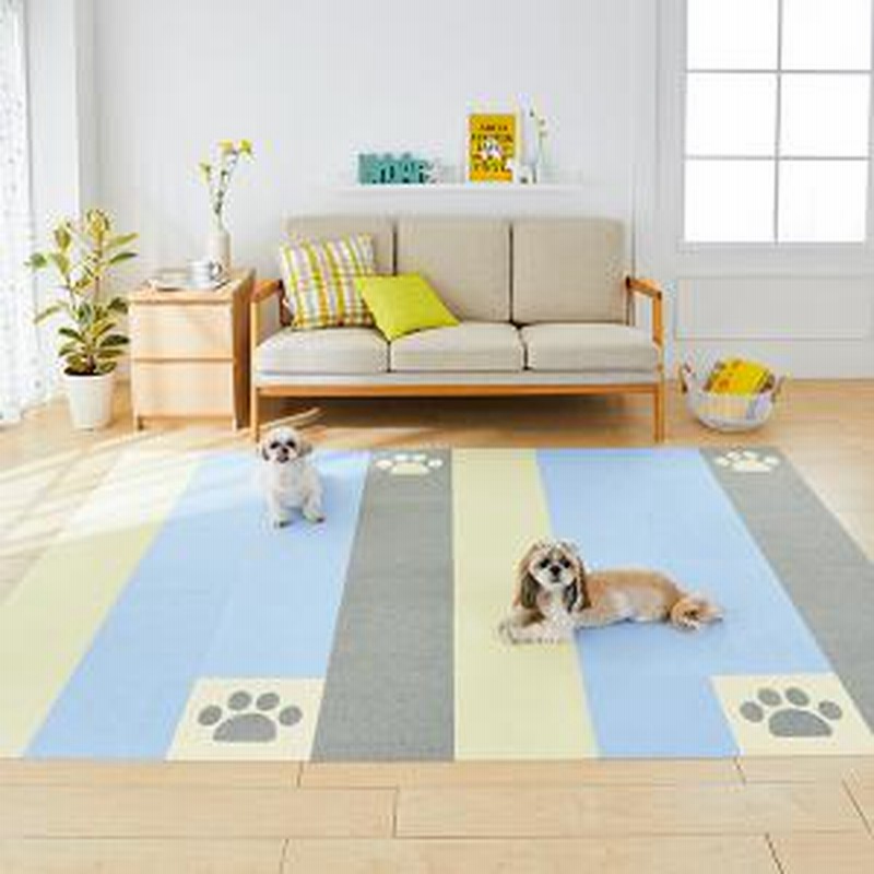 サンコー ピタッと吸着おあそびマット 肉球 ベージュ＆ブラウン・2枚 犬用マット・カーペット 通販 LINEポイント最大1.0%GET  LINEショッピング