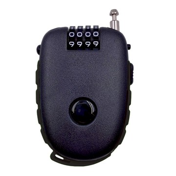 BOSVISION 博士威 4字輪伸縮式鋼索密碼鎖 90公分鋼索 可自設4位數密碼  1個