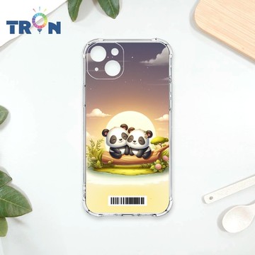 TRON IPhone 15 PLUS 可愛萌熊貓 四角防摔載具殼 軟殼 手機殼