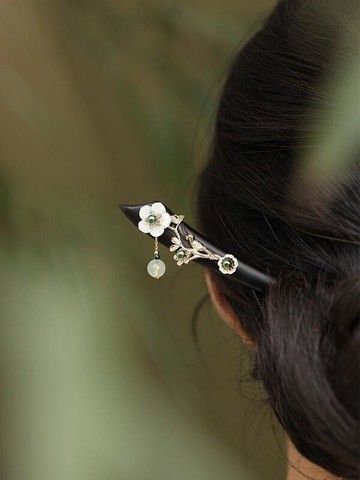 【台灣出貨秒發】髮簪fra shnia黑檀木發簪古風高級感女步搖木質簪子旂袍盤發日常發簪髮飾    路購