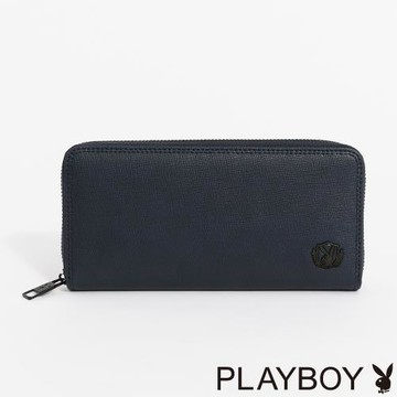 PLAYBOY - 拉鍊長夾  Blue Sentinel系列 - 藍色