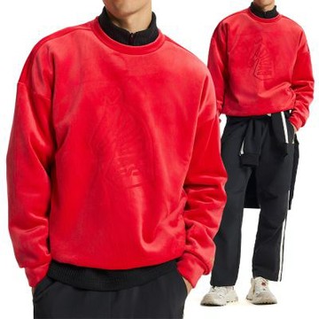 Adidas NYR GFX SWT 男款 紅色 圓領  新年 寬鬆 運動 休閒 長袖 KE4069