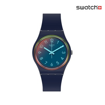 Swatch LA NIGHT BLUE 經典手錶/太陽光譜折射錶盤/瑞士製造 SO28N110【官方旗艦店】