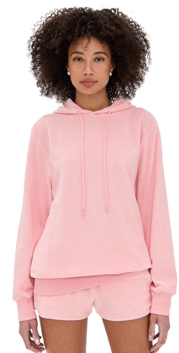 Hunza G Terry Toweling Hoodie Pink M