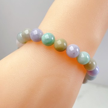多彩翡翠糖果手珠手鍊 | 天然緬甸玉A貨翡翠 | 送禮