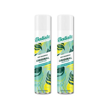 Batiste (2罐超值組)英國免水洗潔淨蓬鬆清爽控油乾洗髮噴霧200ml/罐-經典香氛(油頭扁塌髮蓬蓬粉)