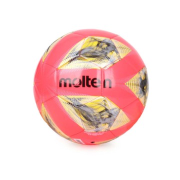 MOLTEN #4合成皮足球-訓練 4號球 F4A2000-RY 螢光粉黃銀