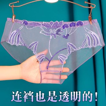 顏蓓薇性感內褲女網紗刺繡大碼胖MM蕾絲短褲夏季薄款836