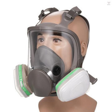 6800 可重複使用的全面罩呼吸器全面罩 18 合 1 氣體罩呼吸器廣視野用於繪畫機拋光焊接和其他工作保護