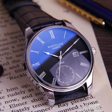 手錶男士高中學生潮流電子機械石英皮帶腕錶防水情侶男錶 99購物節