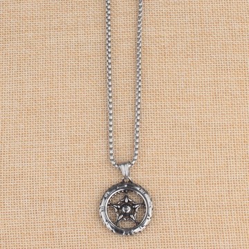 汽車車輪子輪轂輪胎全鈦鋼鏈項鏈毛衣鏈吊墜復古時尚個性潮