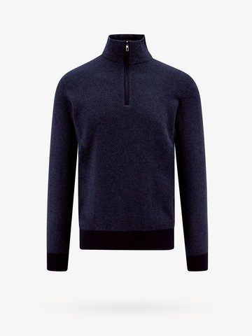 Cashmere sweater with jacquard processing - LORO PIANA - gender_Man