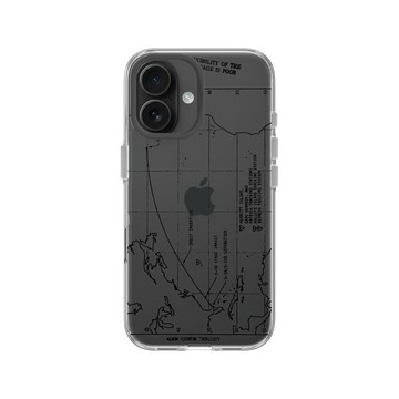 iPhone 16 Clear Case（相機按鈕） 透明 - NASA - 火箭軌跡 (Black)