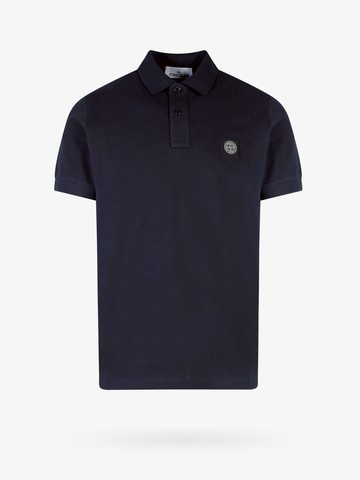Stretch organic cotton polo shirt with frontal logo - STONE ISLAND - gender_Man