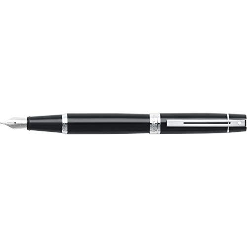 Sheaffer 300 Series Fountain Pen Glossy Black ー Chrome Trim 万年筆 (並行輸入品)