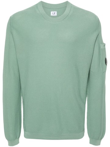 C.P. Company - Lens cotton jumper - men - Cotton - 44 - Green
