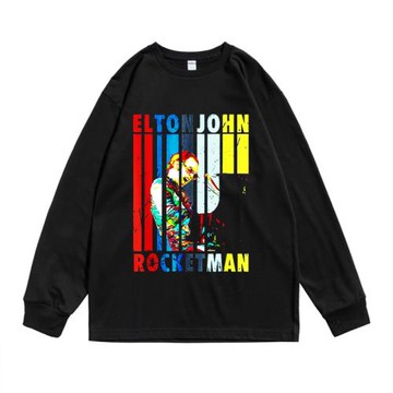 歐美歌手艾爾頓•約翰 Elton John埃爾頓·約翰人物長袖T恤男女