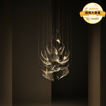簡約個性新款裝飾水晶大吊燈酒店大廳售樓部服裝店設計師藝術燈具