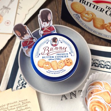 丹麥兔兔曲奇罐和紙貼紙