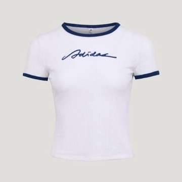 Adidas 愛迪達 Dce Rib Ss Tee KZ4184 女 T恤 運動上衣 休閒短袖 彈性 白