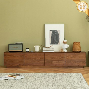 【全實木輕奢】電視櫃 北歐電視櫃 地櫃 客廳櫃 儲物櫃 黑胡桃木傢俱 現代簡約設計 創意收納 客廳臥室適用