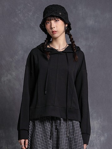 壓線設計連帽上衣(J053LC002CA) - JUJURY COLLECTION