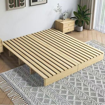 日式木排設計矮床架 【最低價 公司貨】實木日式榻榻米床架木排落地簡約地臺矮床雙人鋪板骨架主臥室防潮◆生活百貨挖寶節